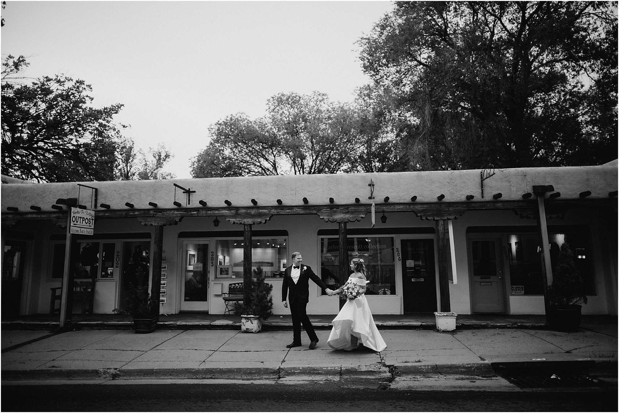 Sage and Jeremy, La Fonda Hotel in Santa Fe, NM